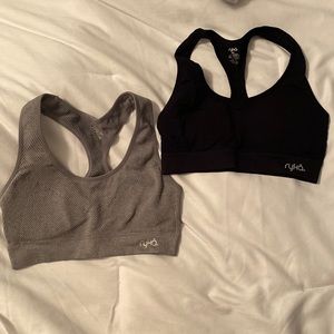 Padded sports bra (w/ removable padding) by Ryka. Size: S. Colors: Gray & Black